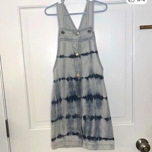 GAP Kids Tie-Dye Gray and Blue Denim Dress